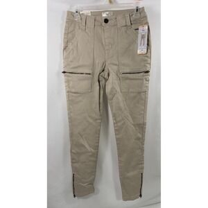 Joie Zippered Skinny Ankle Cargo Pants Size 2/26 NWT Girlhoodcore Khaki